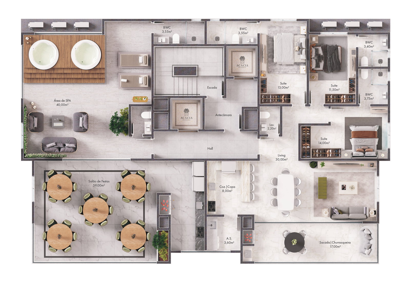 Planta 2 de Residencial Acácia