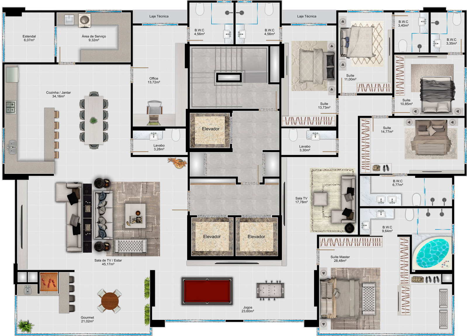 Planta 3 de Wall Street Tower