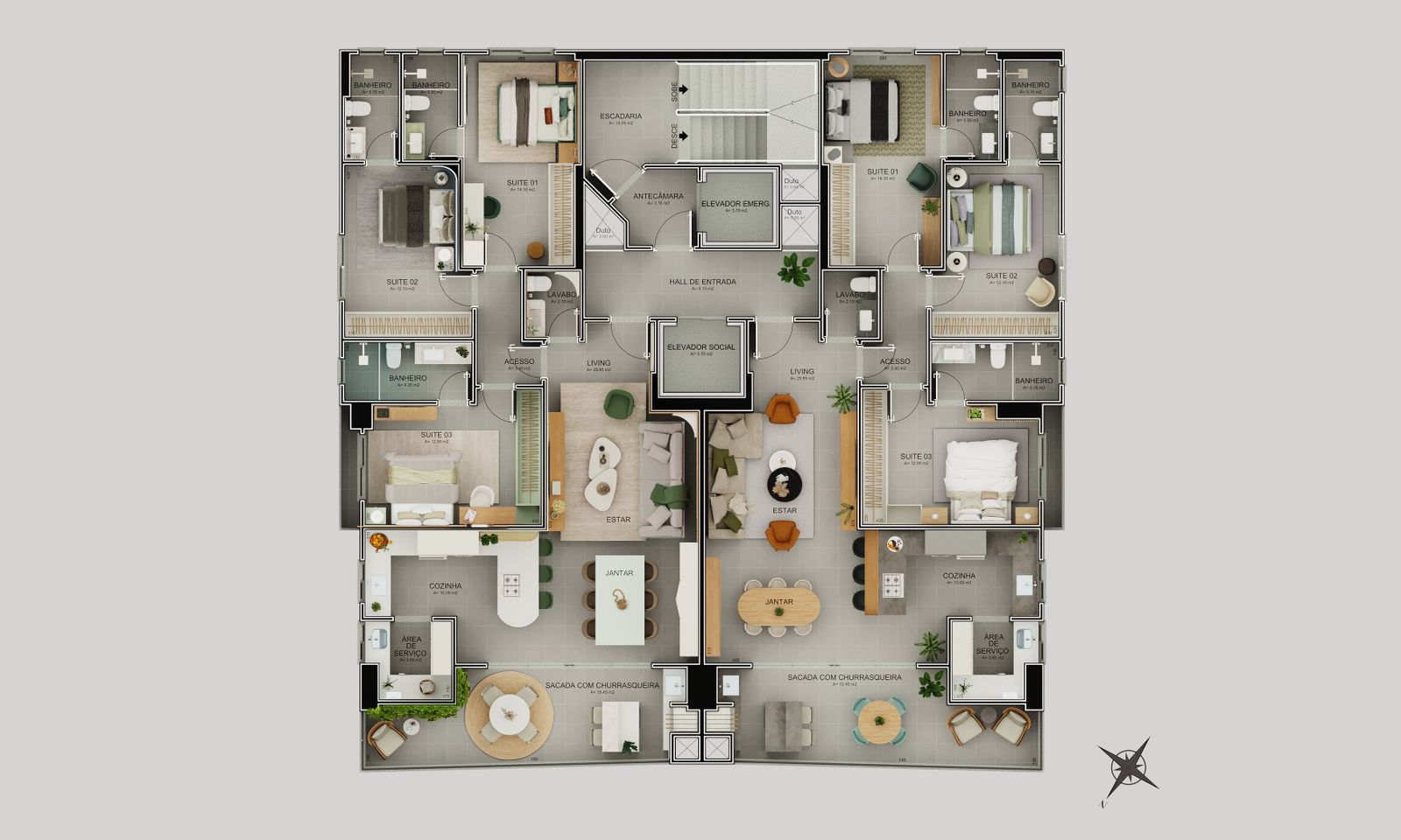 Planta 1 de Residencial La Serena