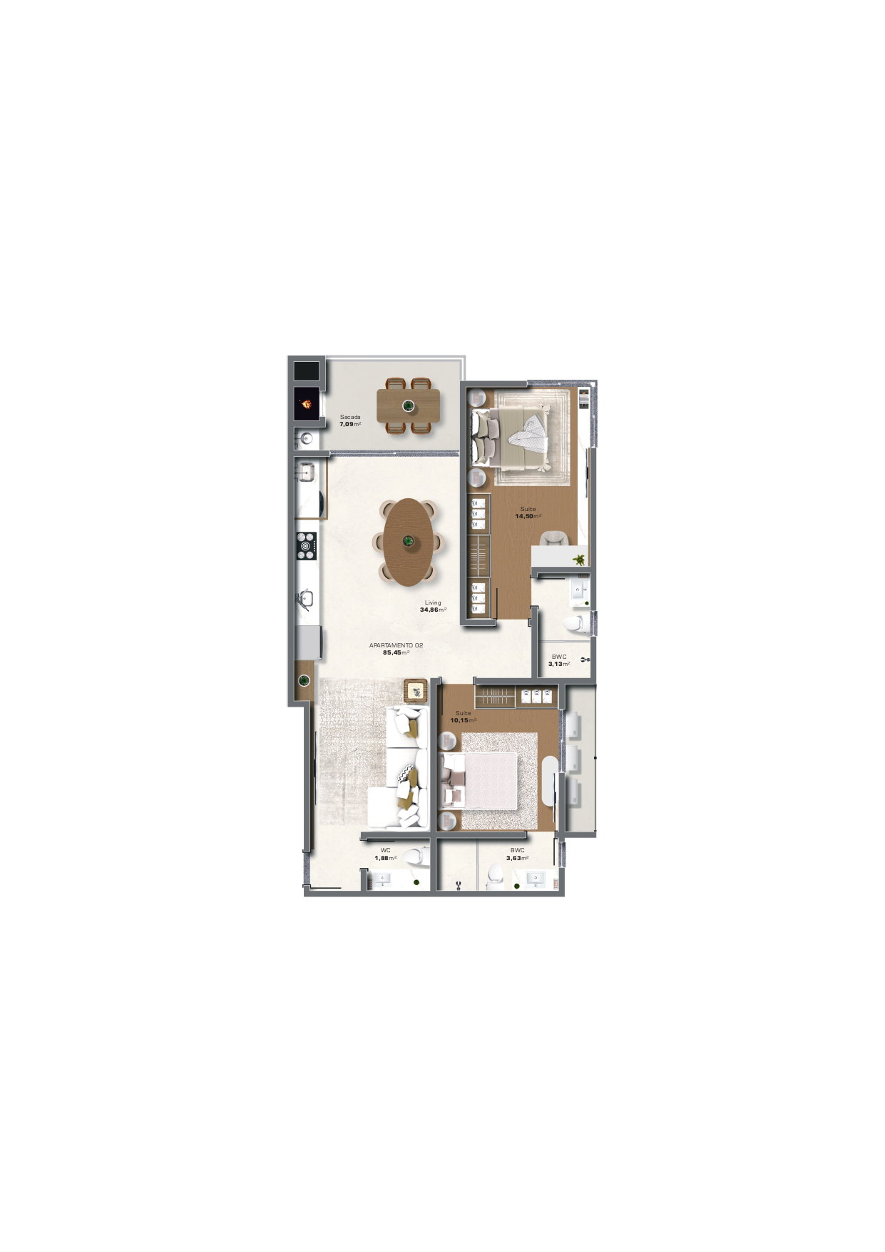 Planta 2 de Residencial Splendore