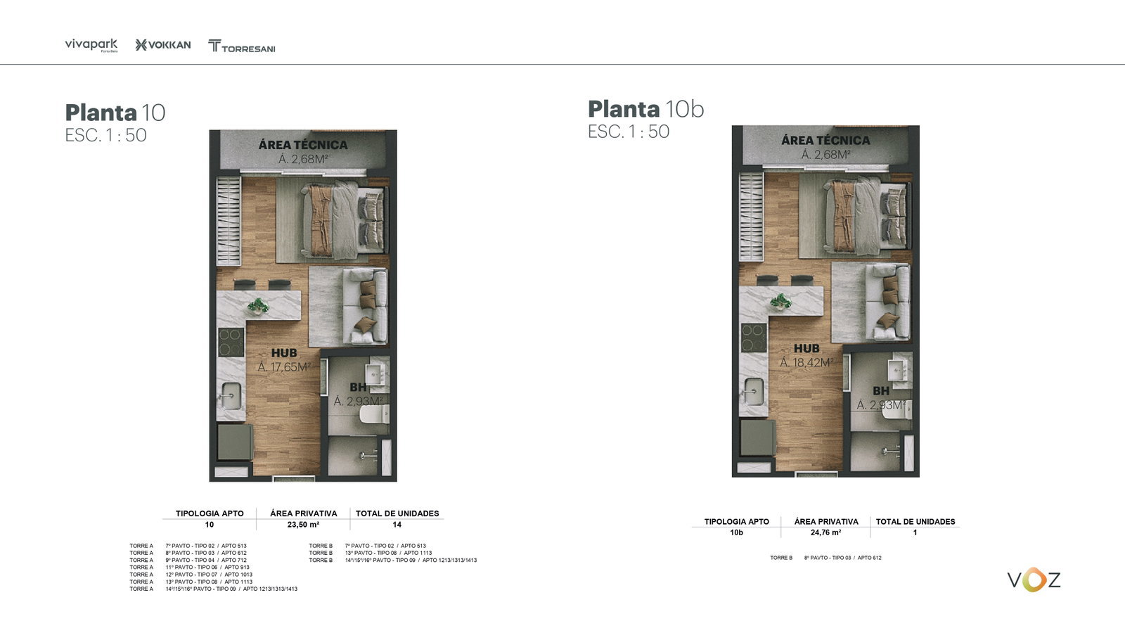 Planta 10 e 10b do Edifício Voz