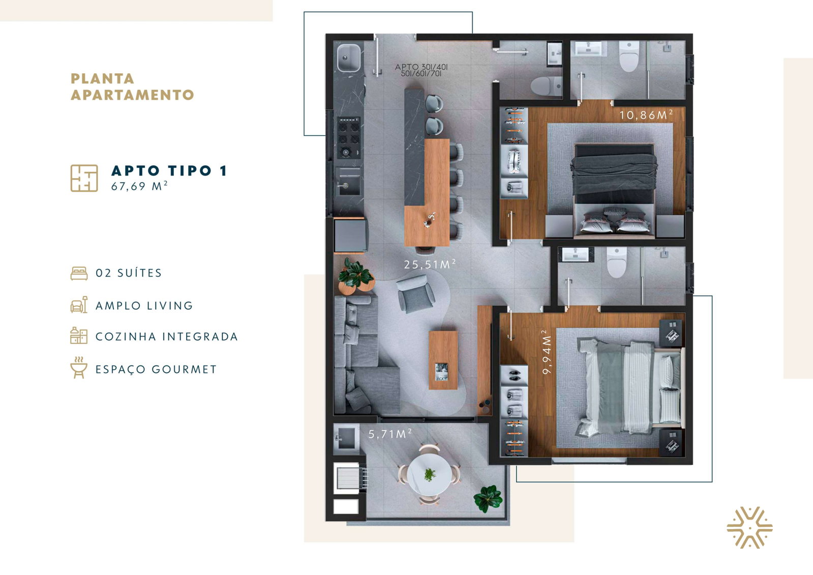 Planta 2 de Allure Residence