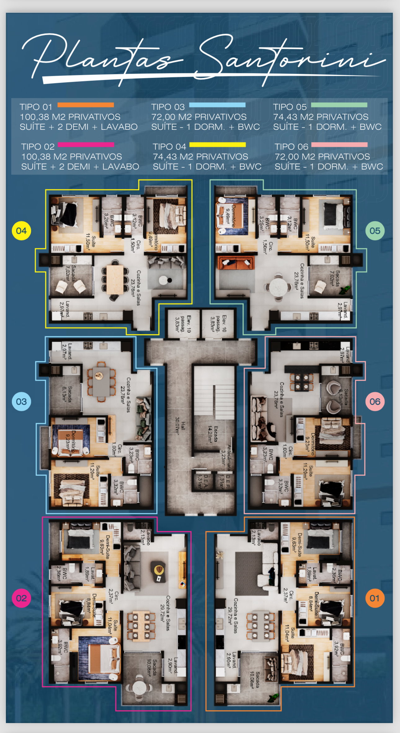 Planta 2 de Edifício Tour Santorini