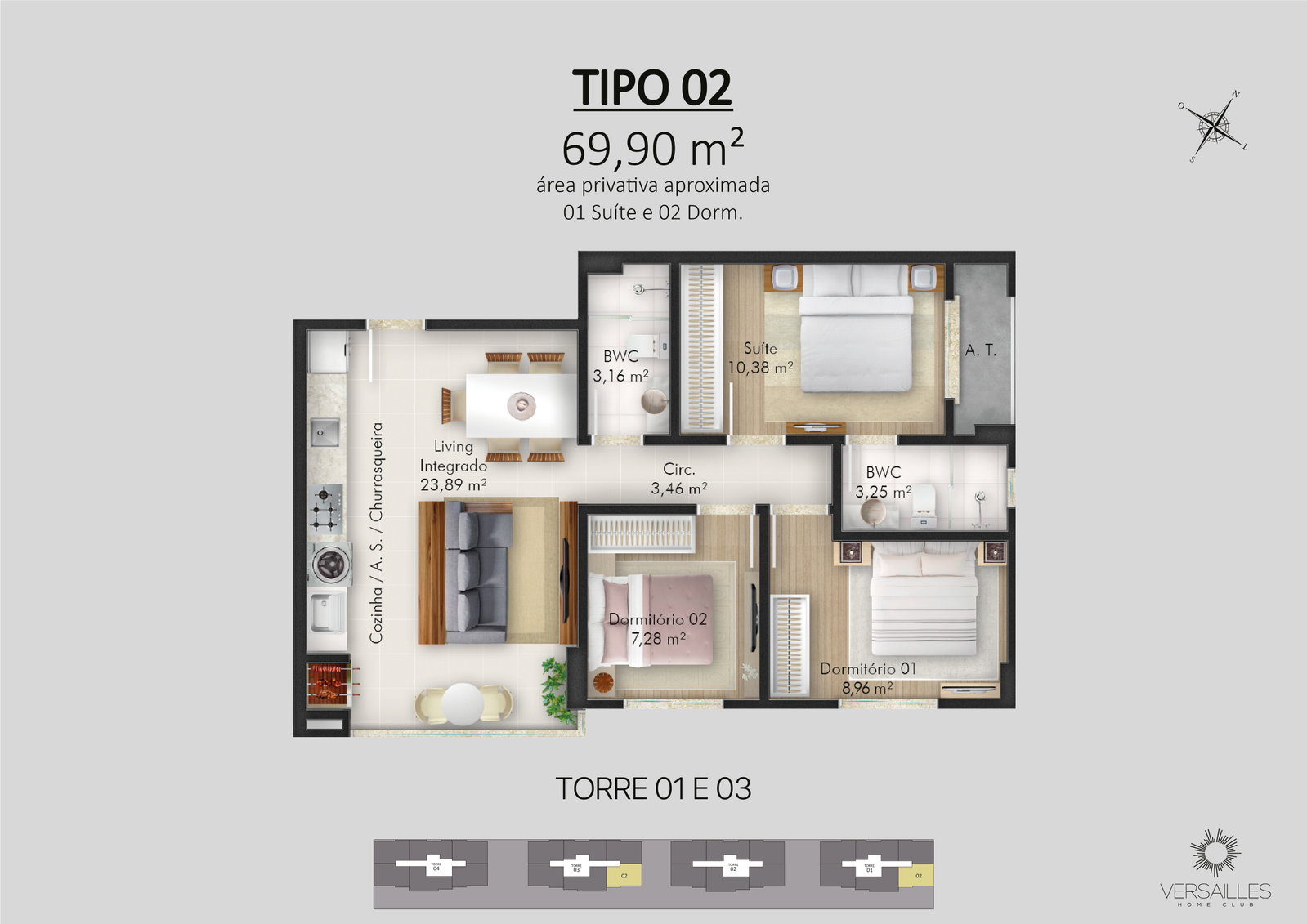 Planta 7 de Versailles Home Club