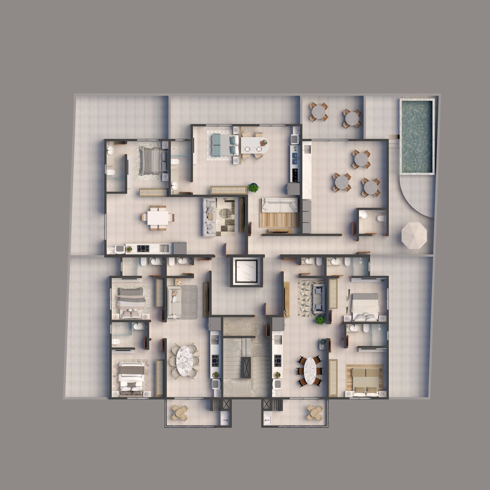 Planta 1 de Residencial Inglaterra