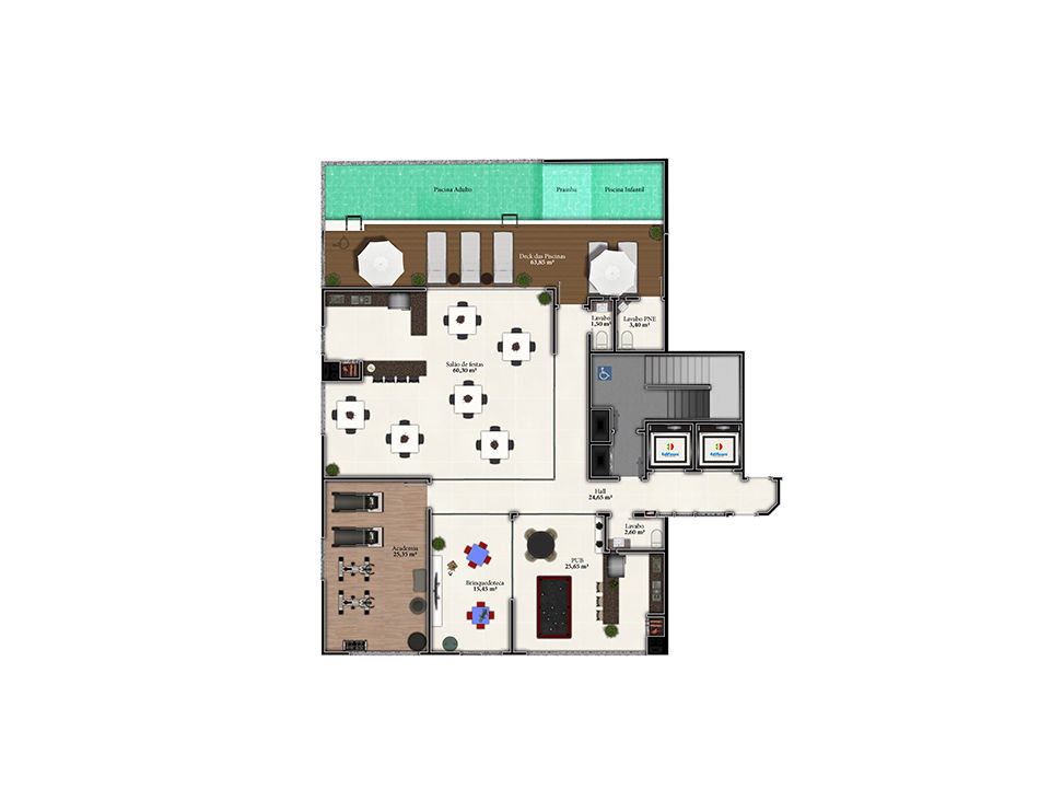 Planta Lazer do Giusta Residenza