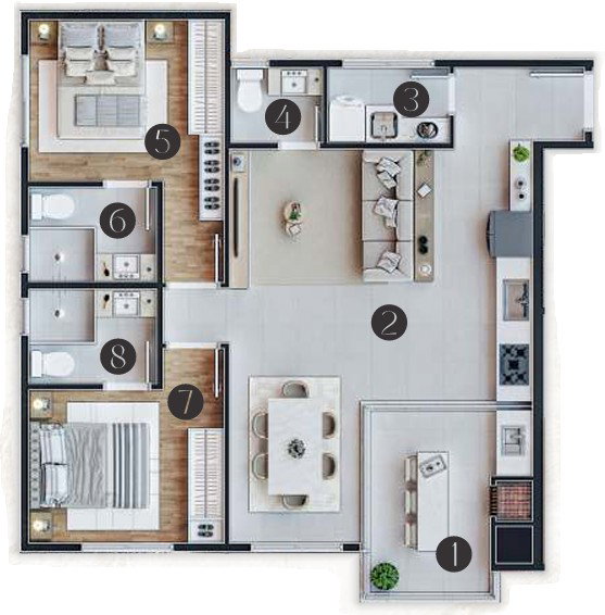 Planta 4 de Residencial Beverly Hills