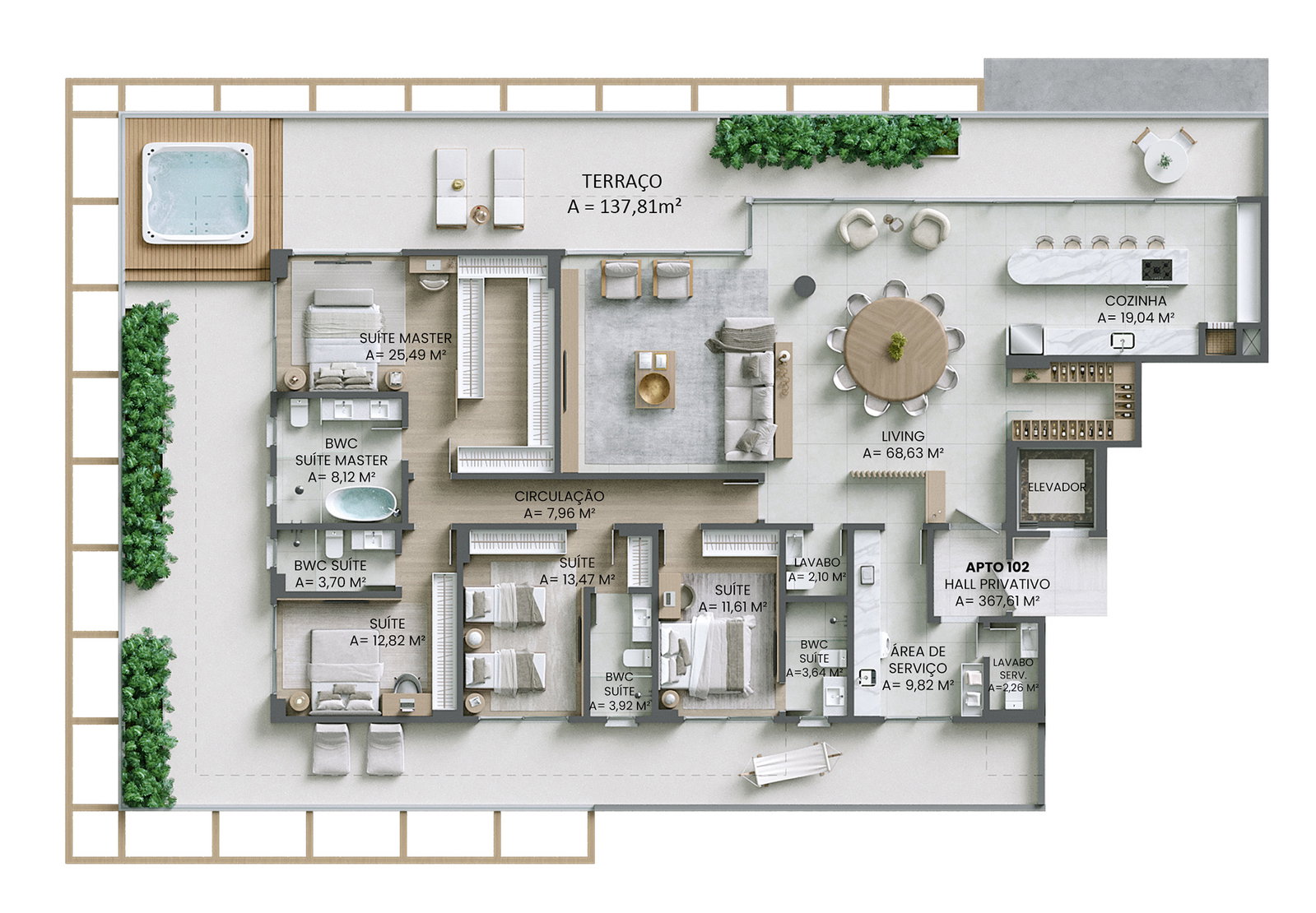 Planta 6 de Brava Concetto