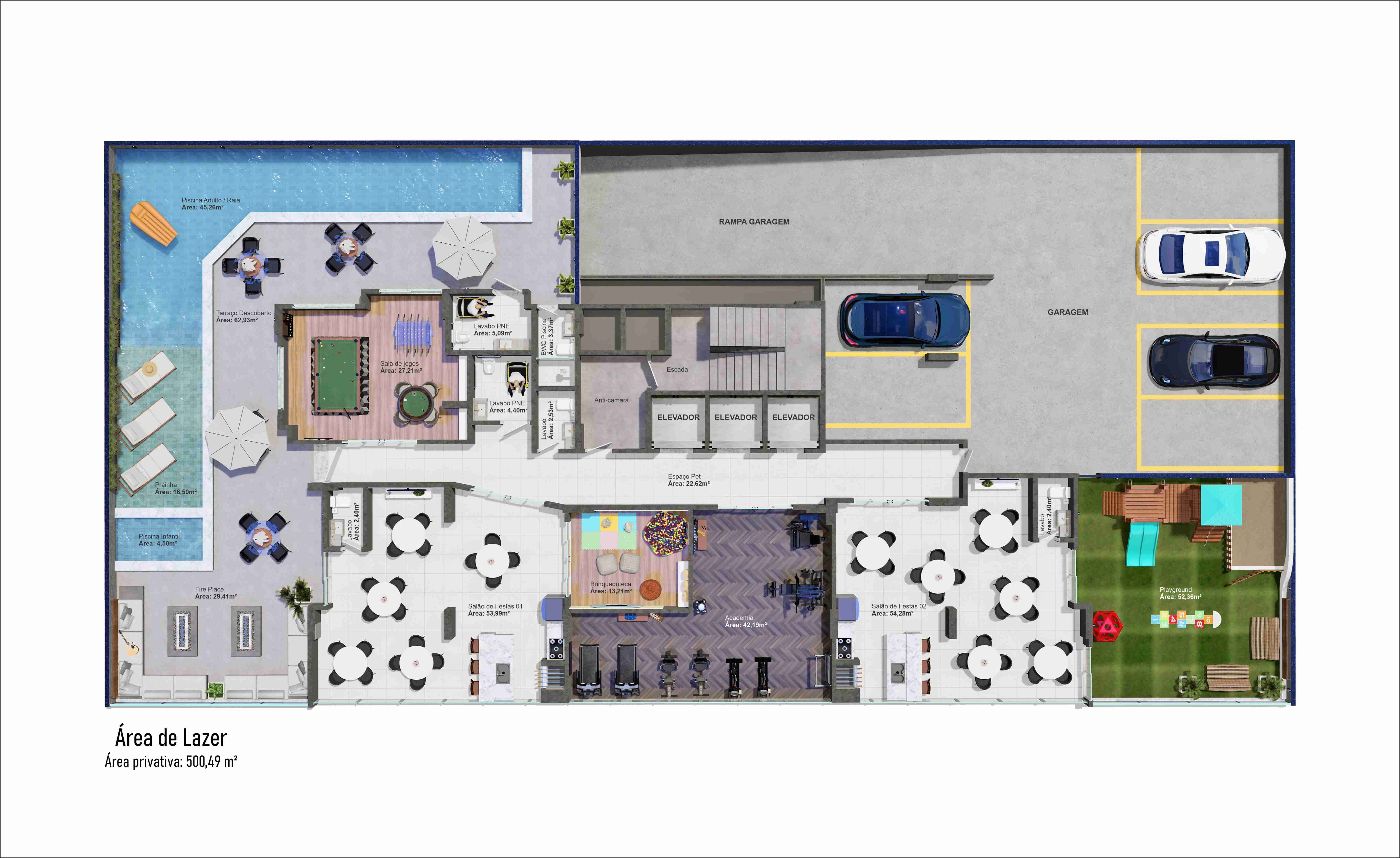 Planta Lazer · Área de Lazer do Maison Boulevard