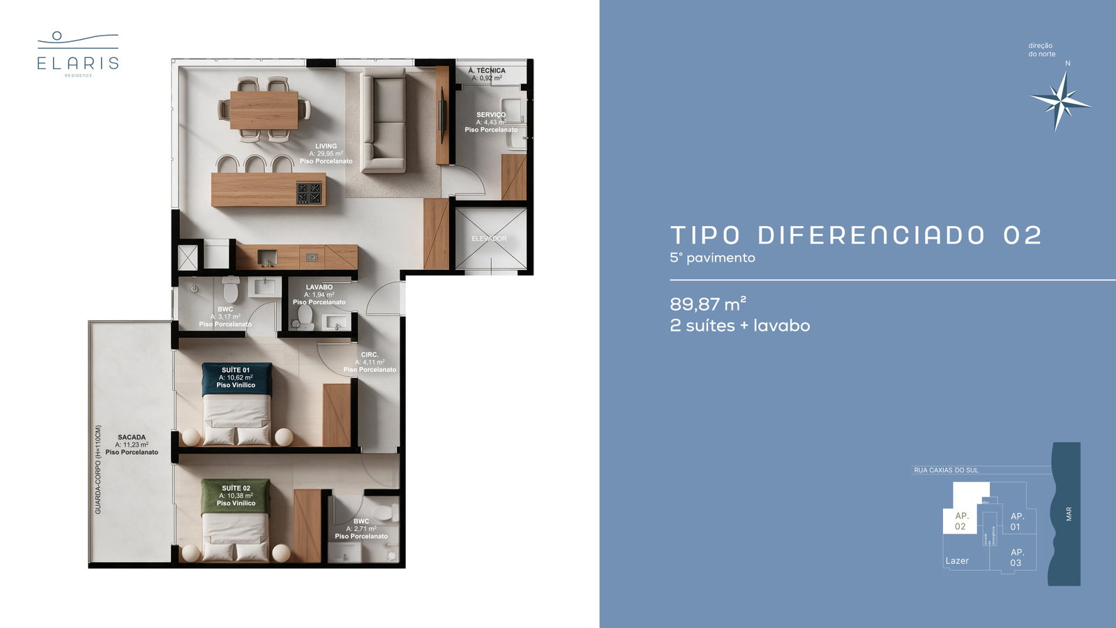 Planta 6 de Elaris Residence