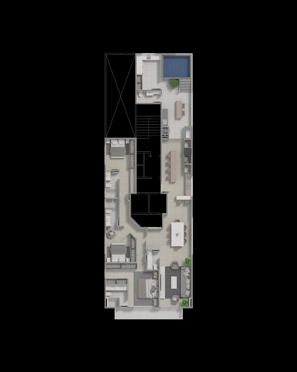 Planta 1 de Roeder Residence