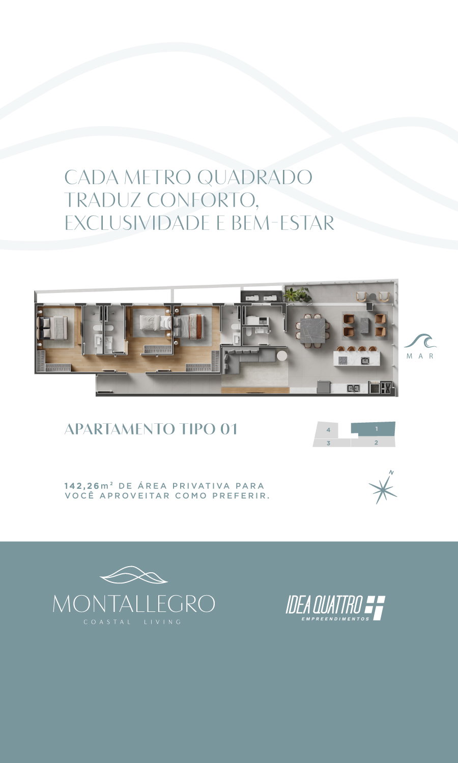 Planta 1 de Montallegro Coastal Living