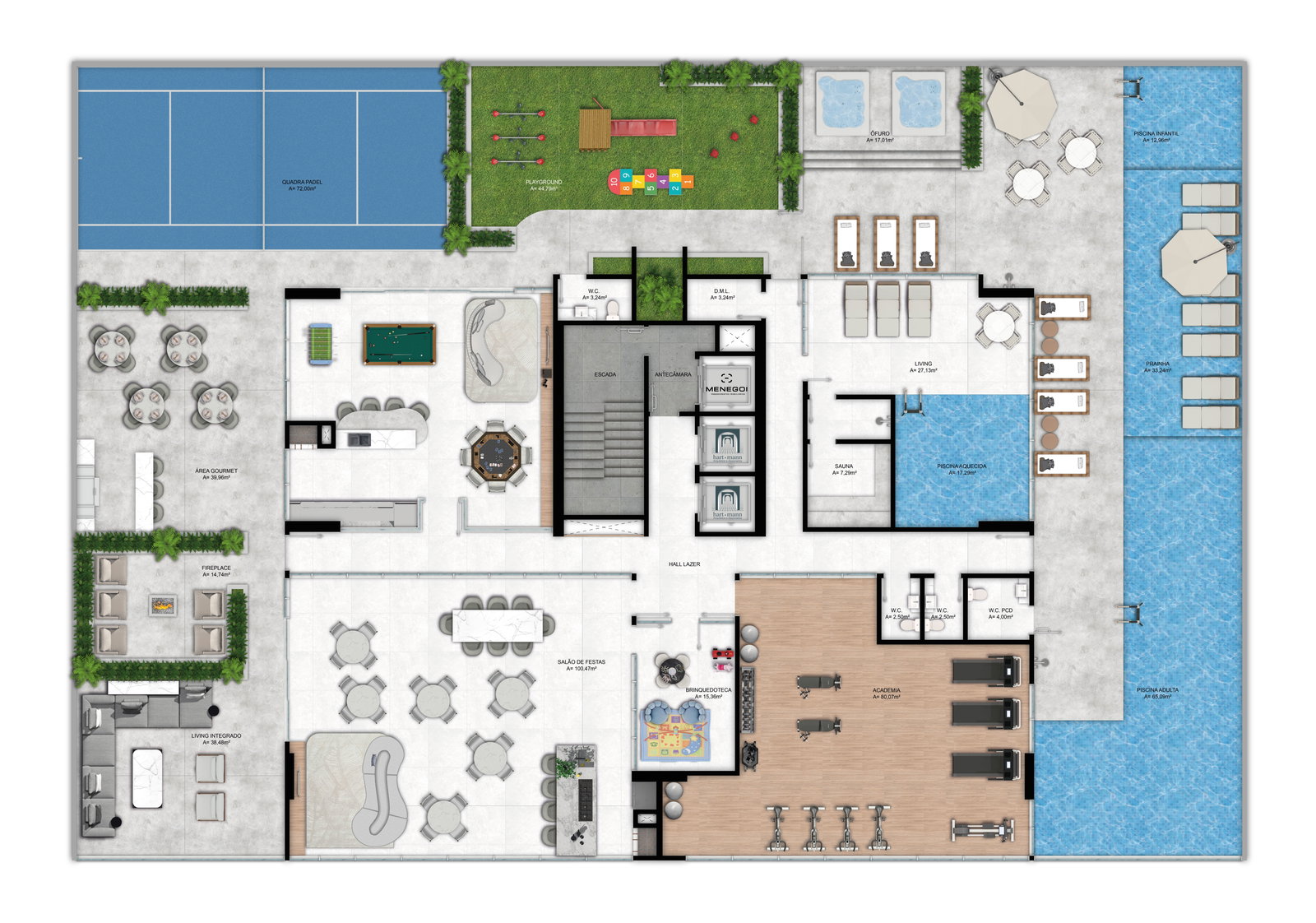 Planta Lazer do MarAmar Residence