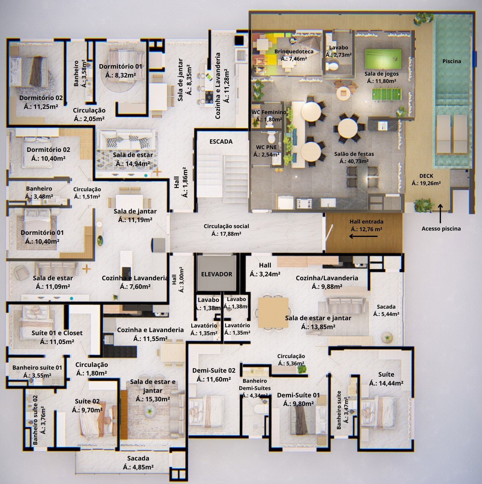 Planta 2 de Milano Residence