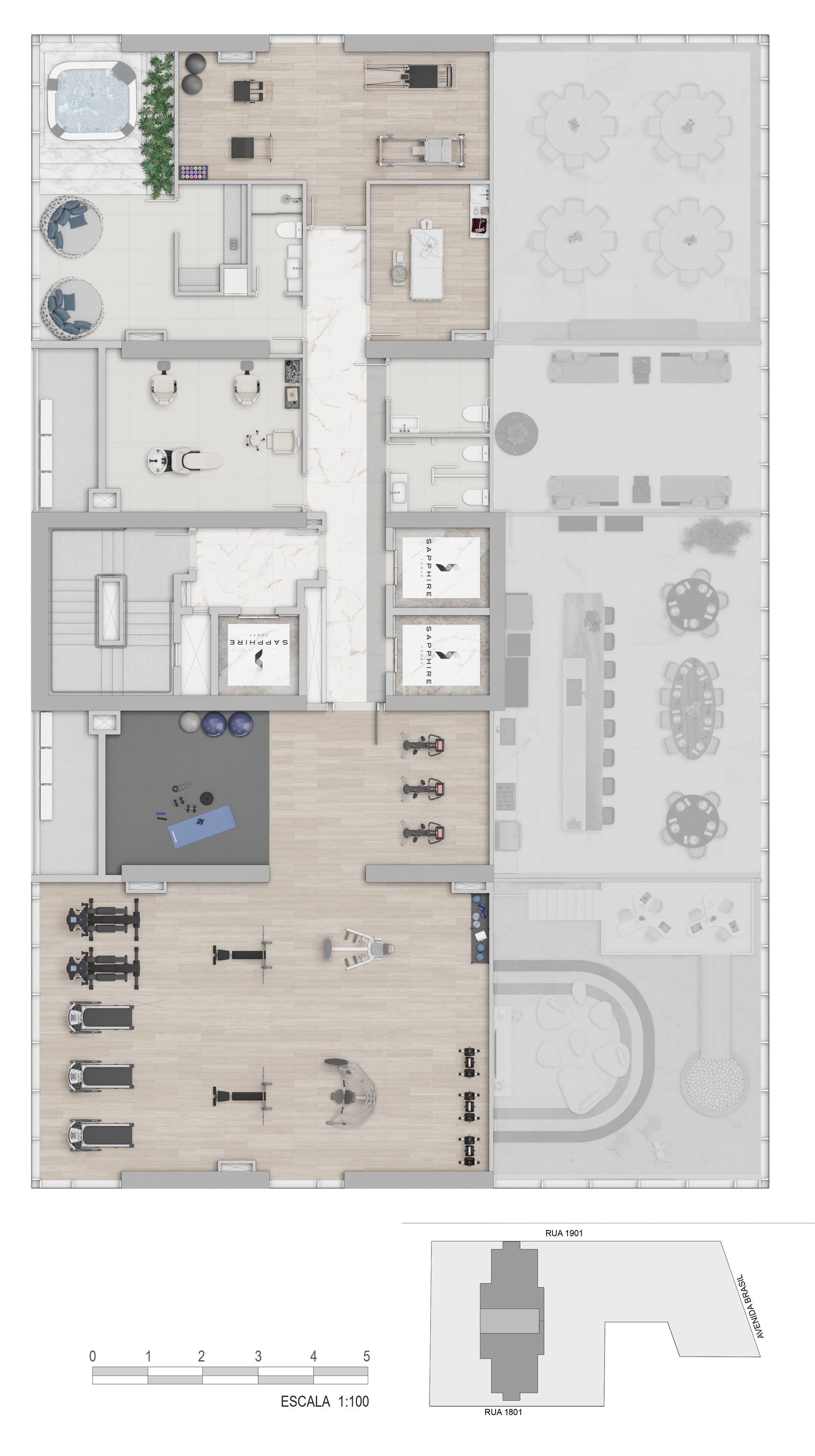 Planta 2 de Sapphire Tower