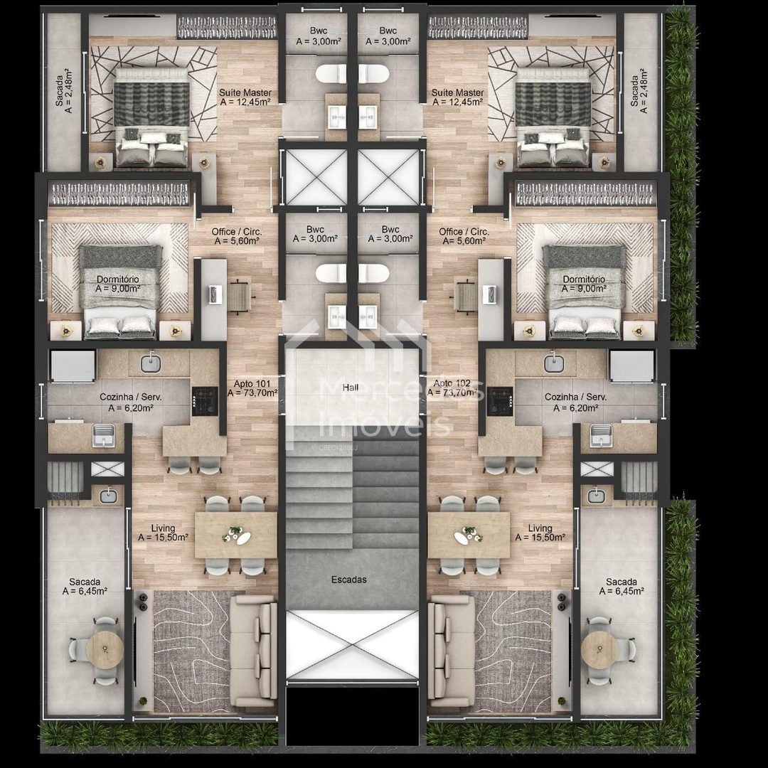 Foto 10 de Apartamento 1 suíte + 1 dorm à venda · Meia Praia, Navegantes