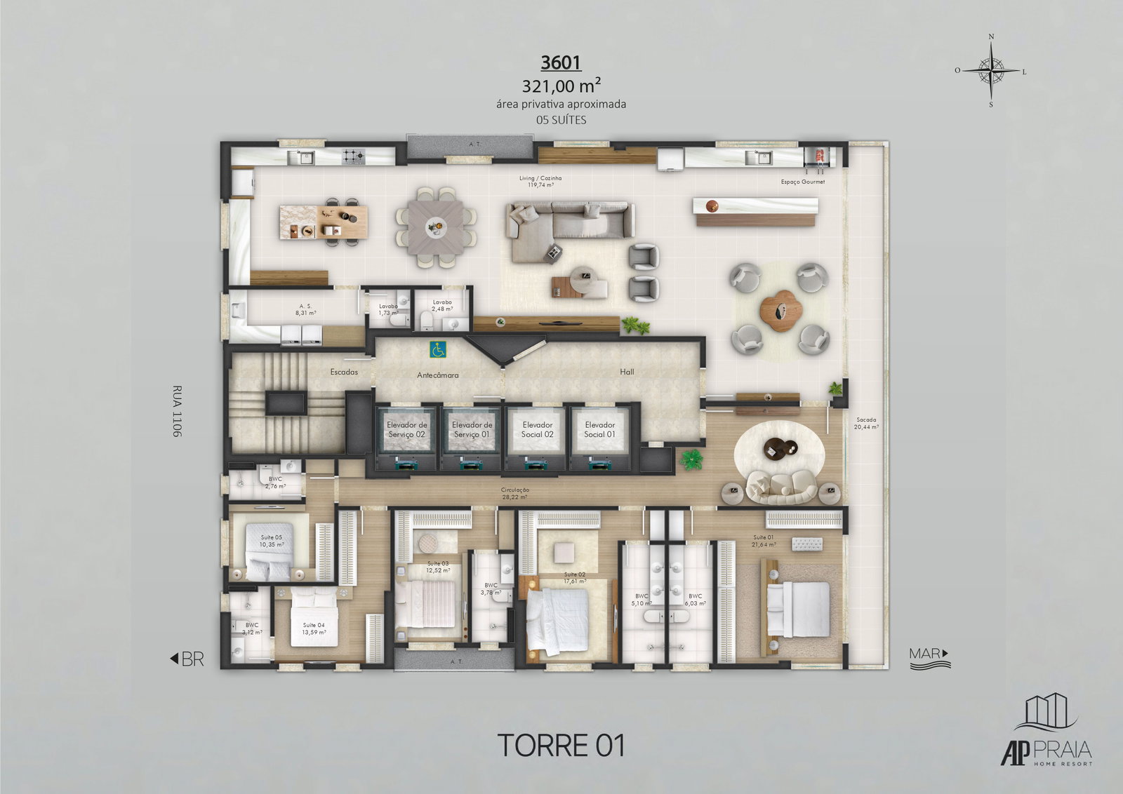Planta 5 de AP Praia Home Resort
