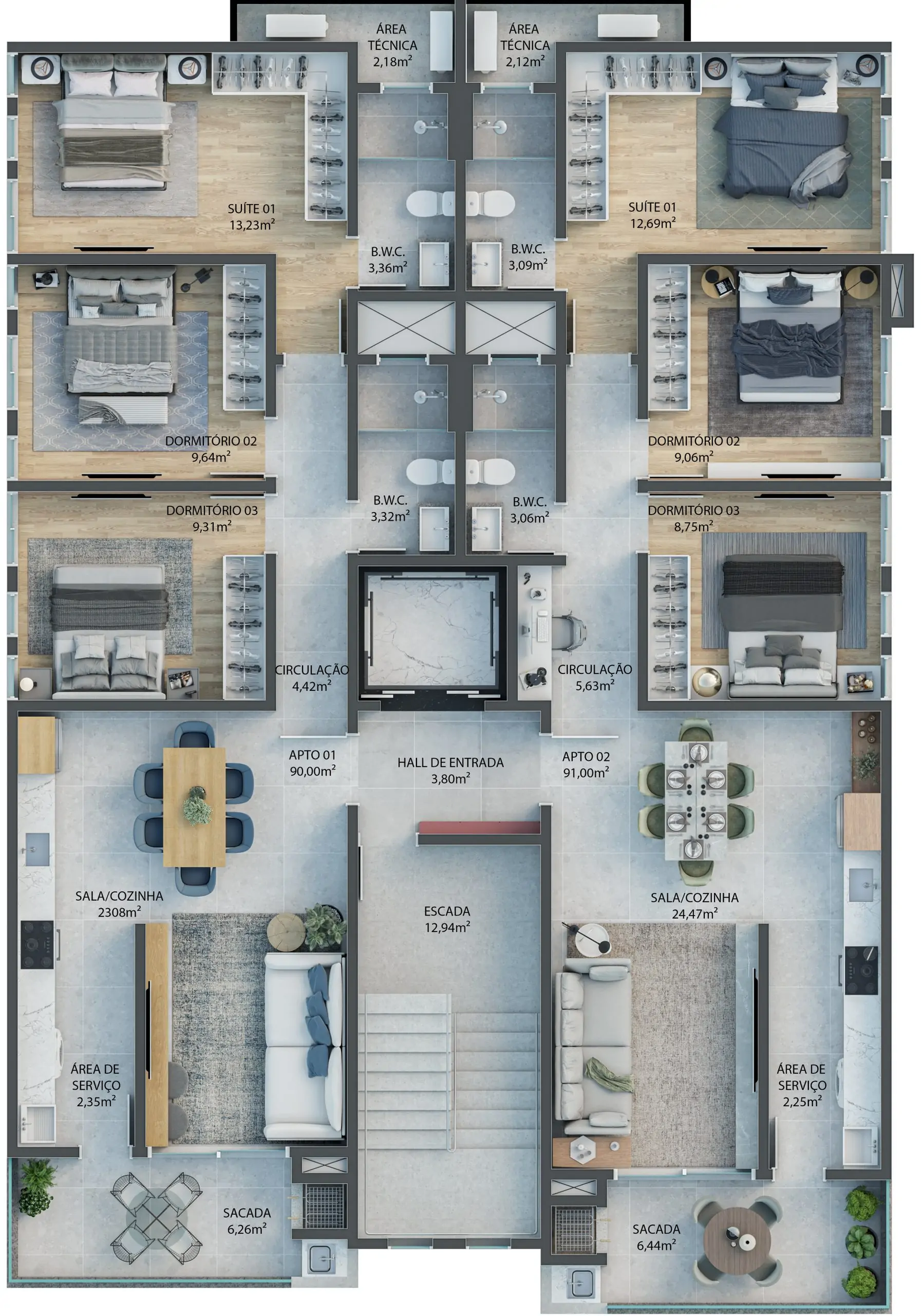 Planta 1 de Lumini Residence