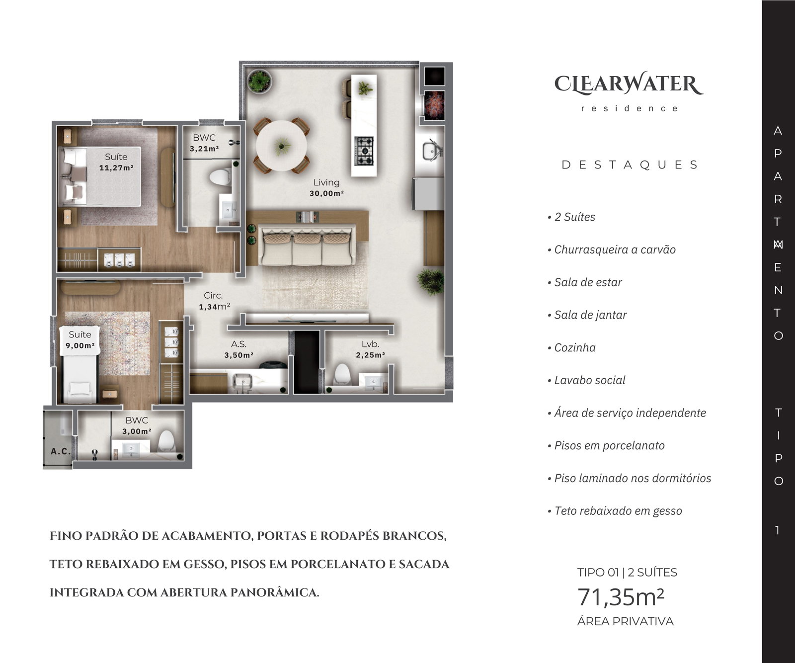 Planta 1 de Clearwater Residence