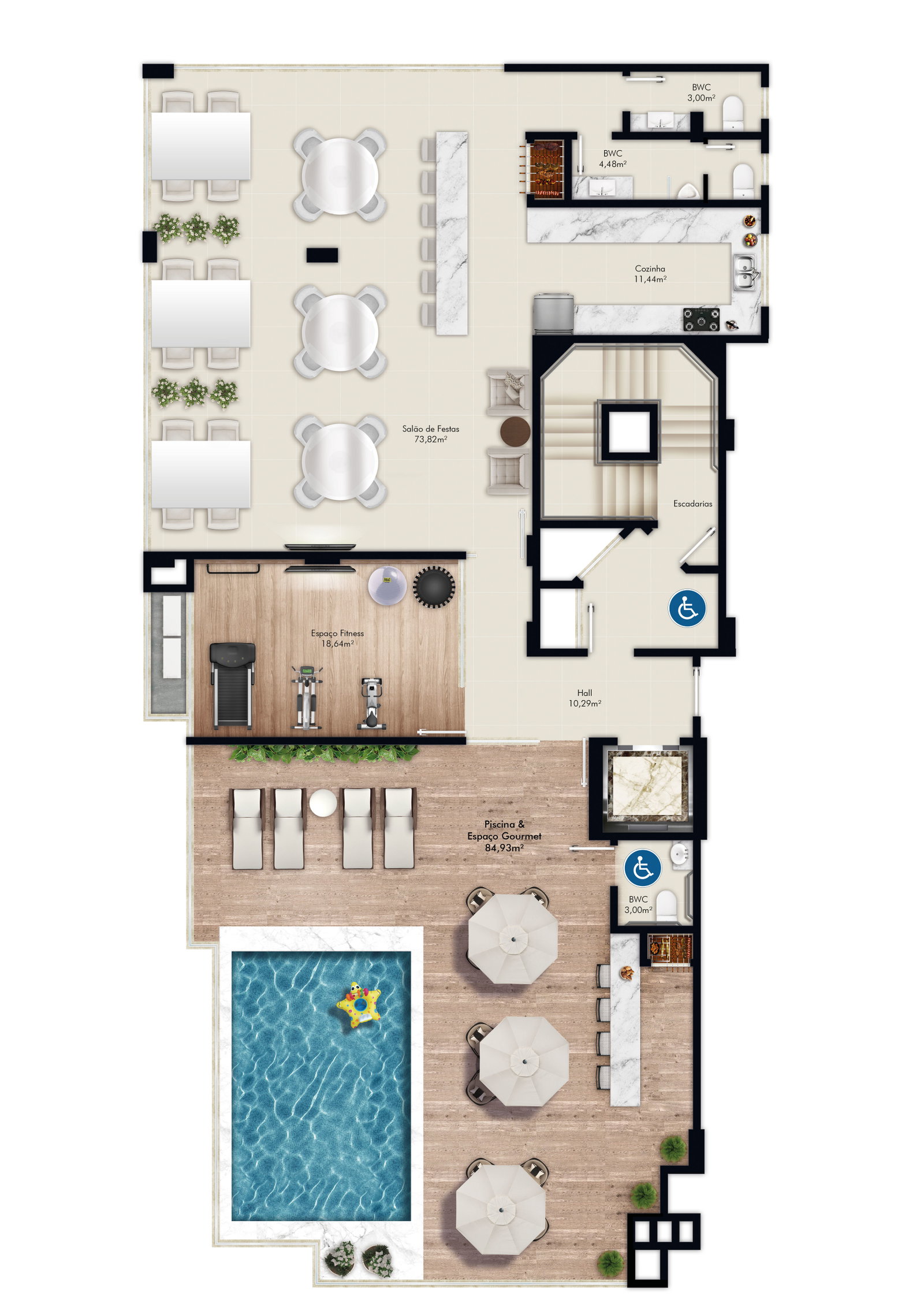 Planta Lazer do Laguna Residenziale