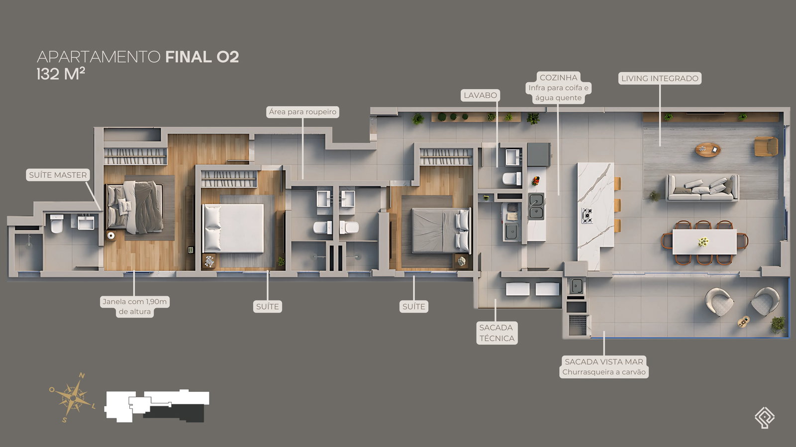 Planta 7 de Ocean Club Tabuleiro