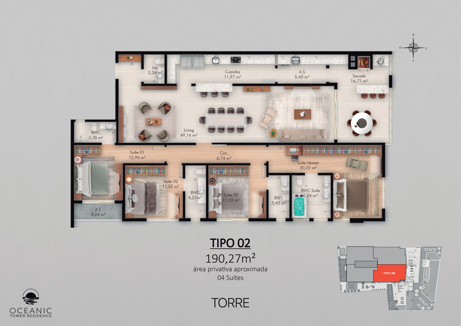Planta 5 de Oceanic Tower Residence