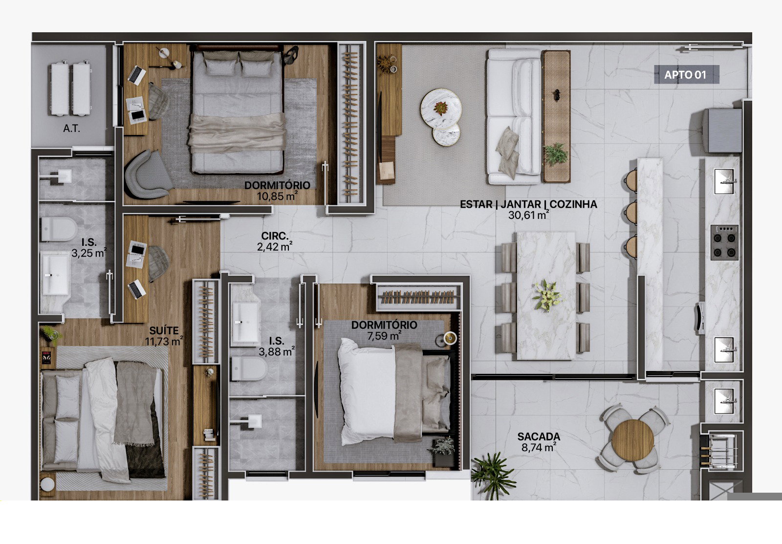 Planta 2 de Start Residence