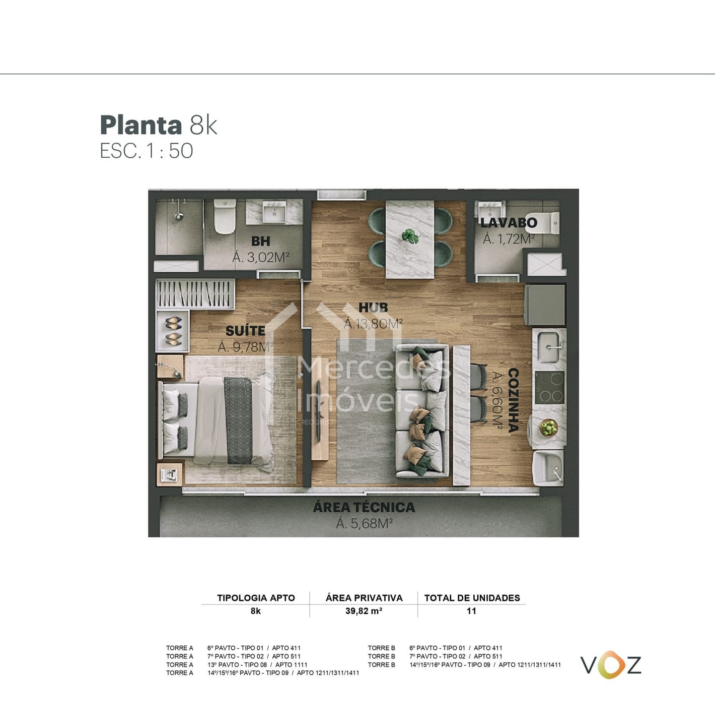 Foto 26 de Studio 1 dorm à venda · Viva Park, Porto Belo · VOZ · 47 m²