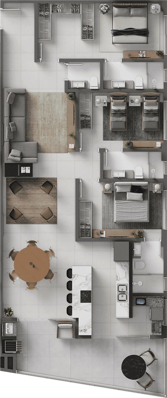 Planta 13 de Porto Bello - Torre A