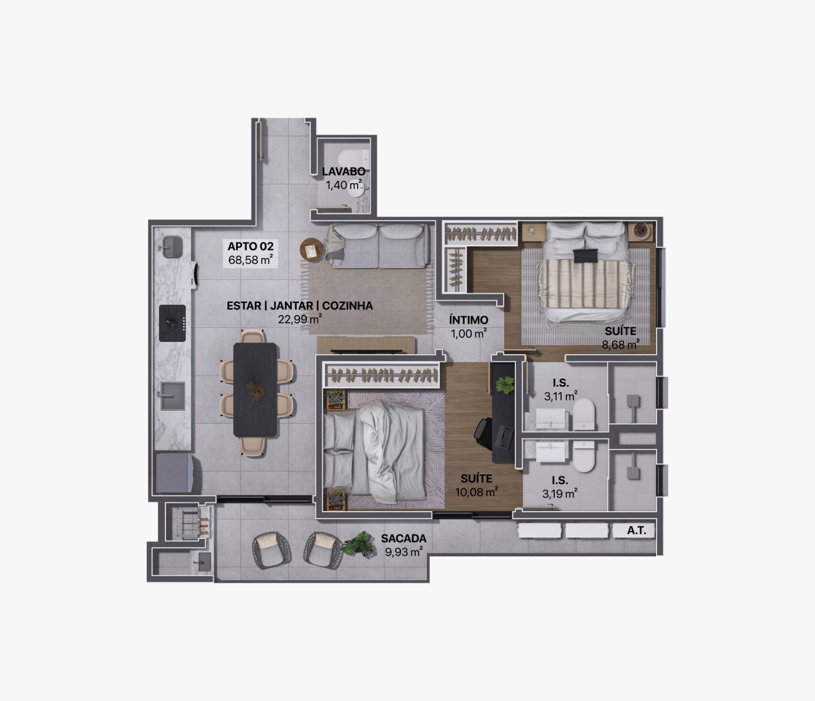 Planta 2 de Residencial Lago di Como