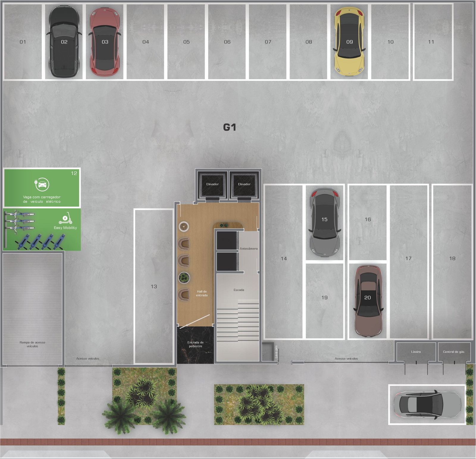 Planta 1 de Residencial Azzurra