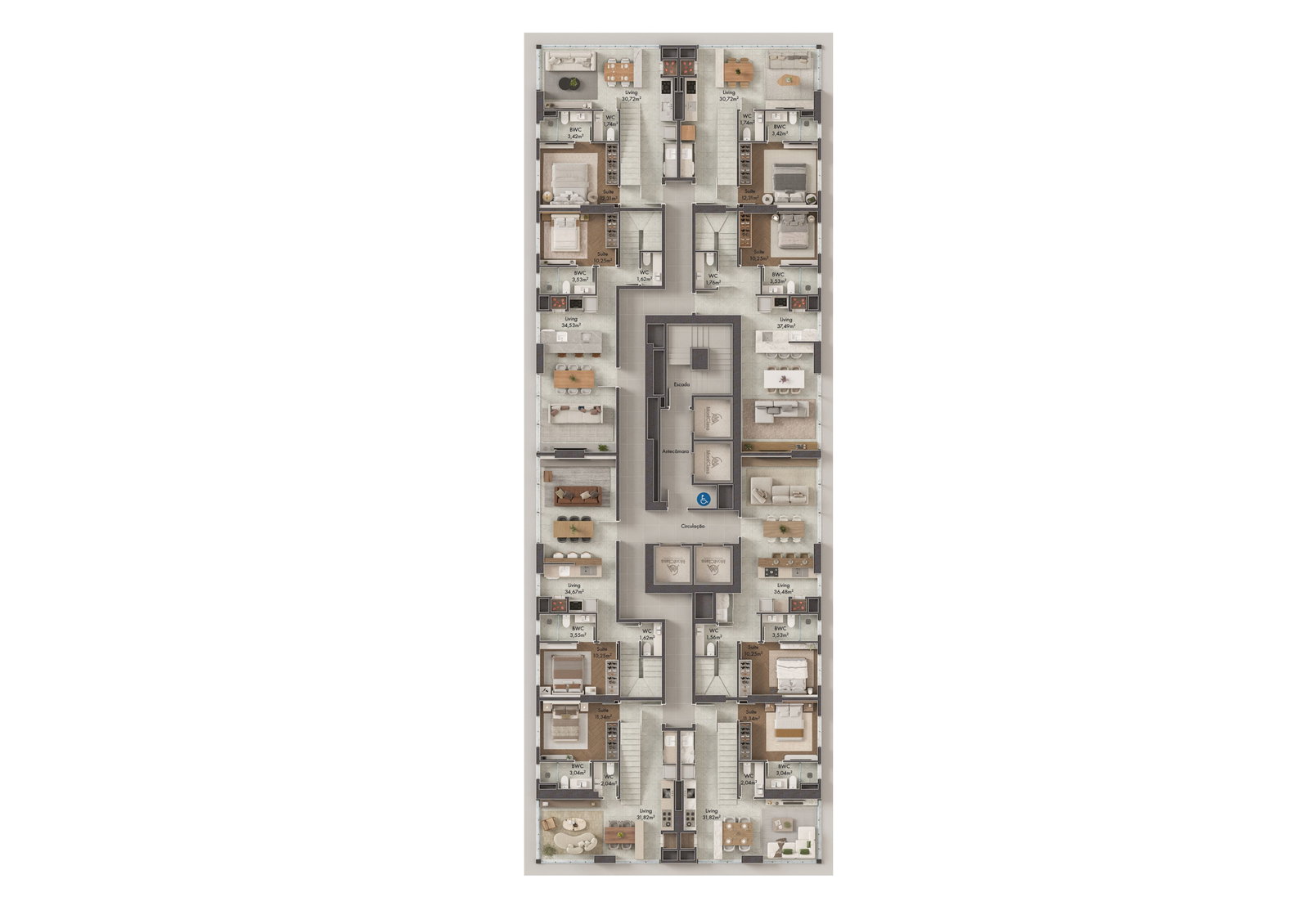 Planta 12 de Terral Skyhome Club