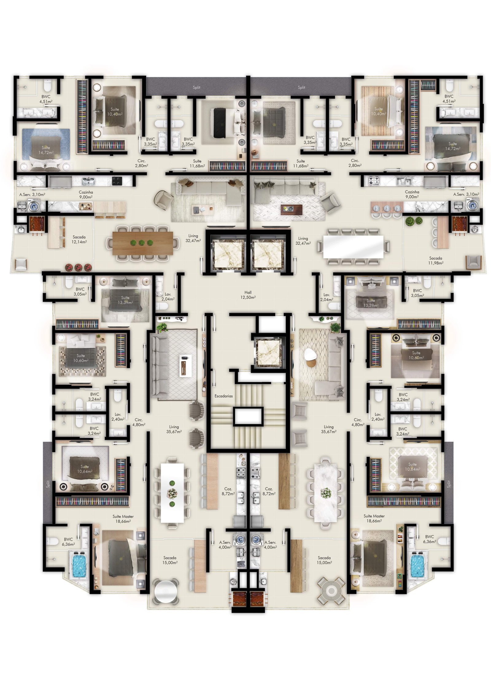 Planta 3 de River Tower