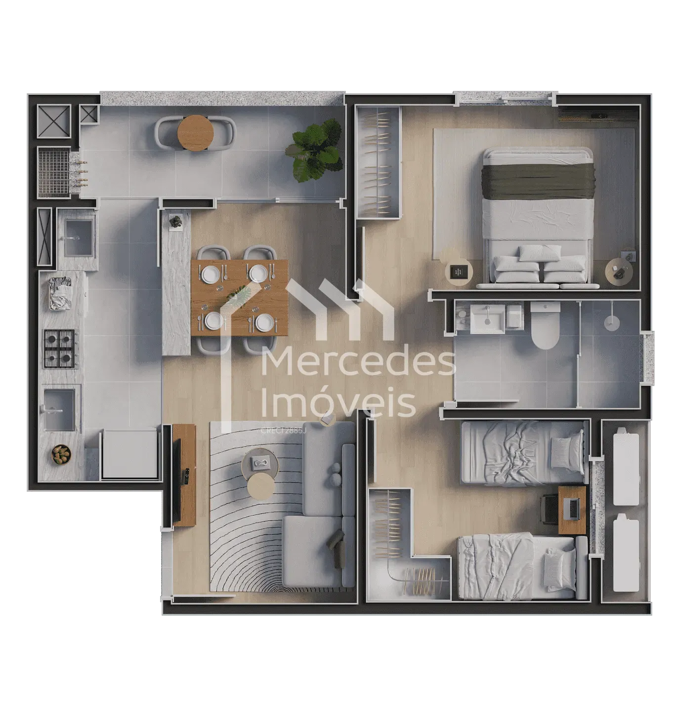 Foto 68 de Apartamento 2 dorms à venda · Cordeiros, Itajaí · URBAN CLUB