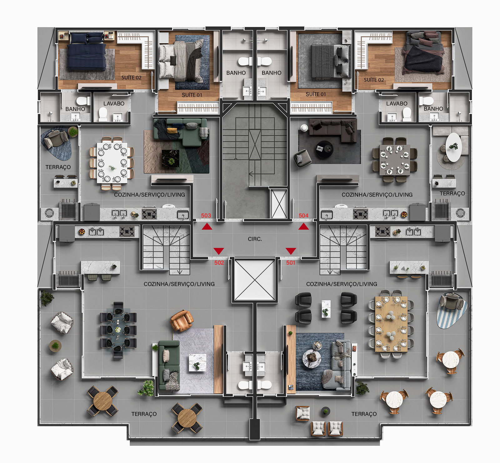 Planta 2 de Residencial Tulum