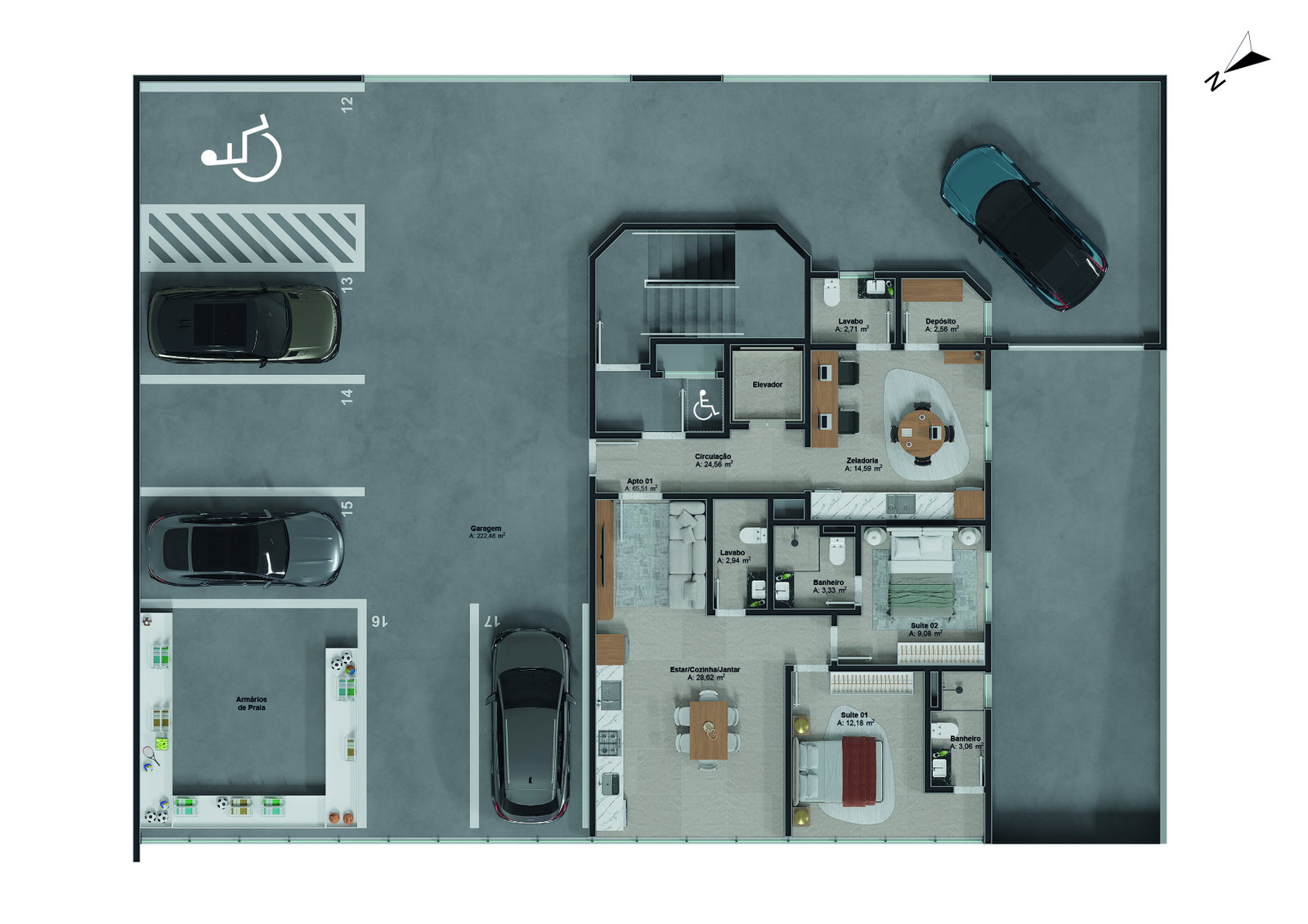 Planta Garagem (2 de 2) do Liv Green