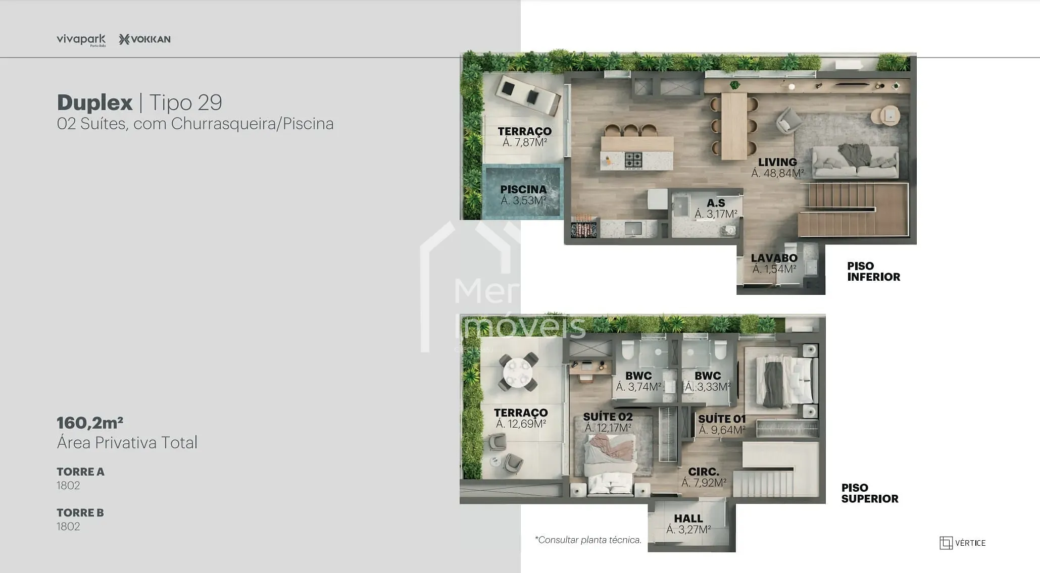 Planta 79 de Apartamento 1 suite + piscina privativa à venda, 100m² Viva Park, Porto Belo, SC