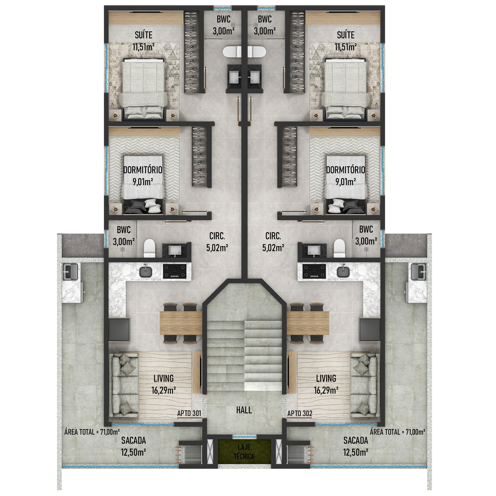 Planta 3 de Aludra Residence