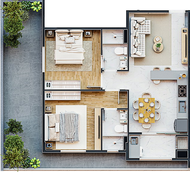 Planta 9 de Topazio Residence