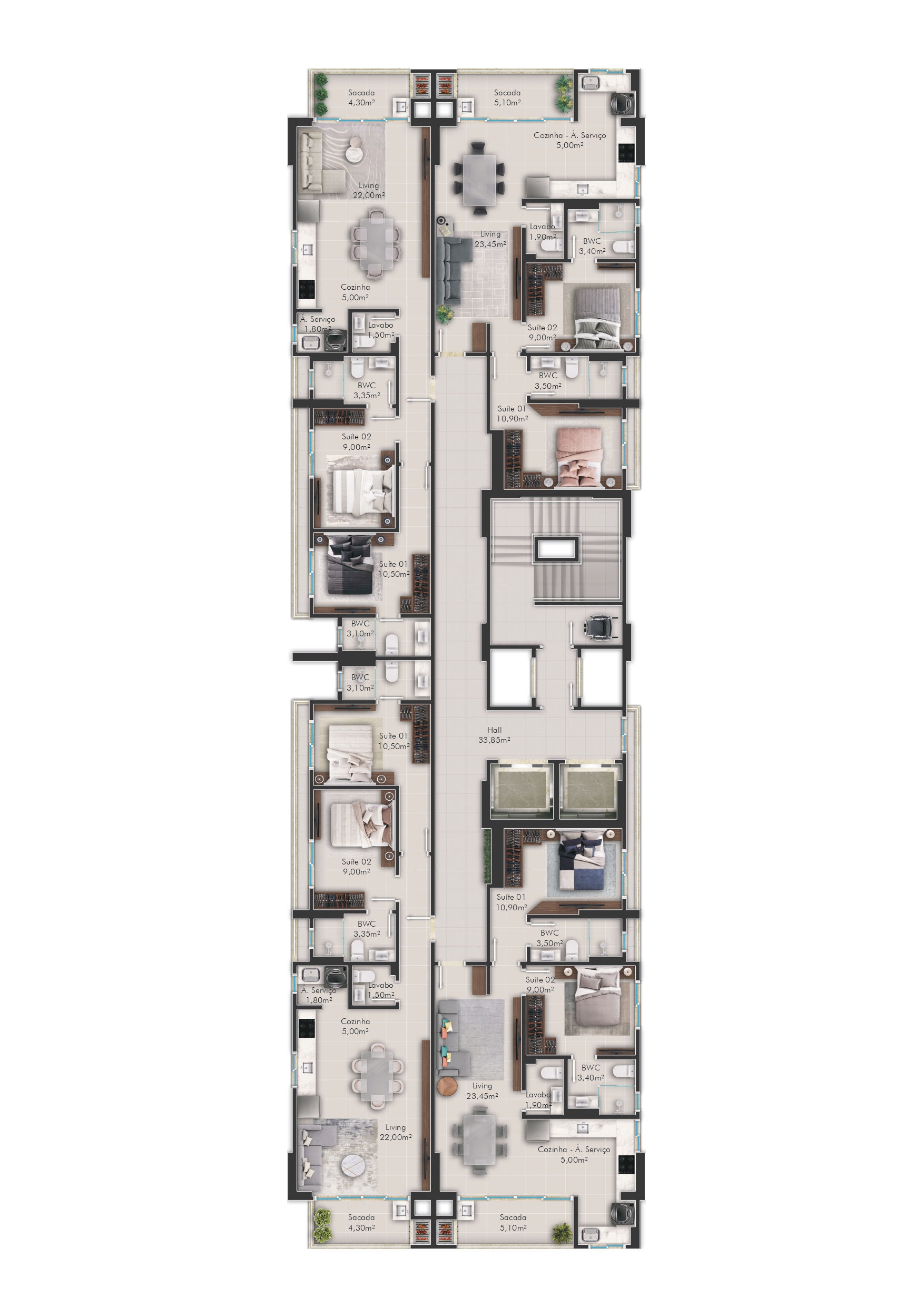 Planta 1 de Raro Residencial