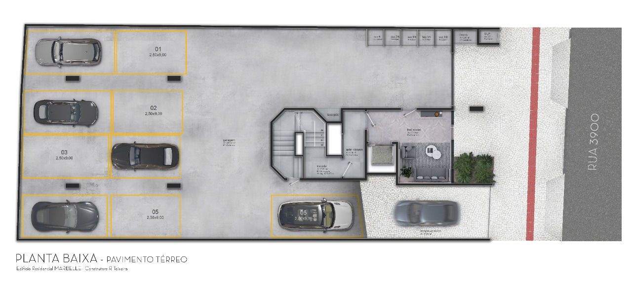 Planta Garagem · Térreo (2 de 2) do Mar Belle Residence