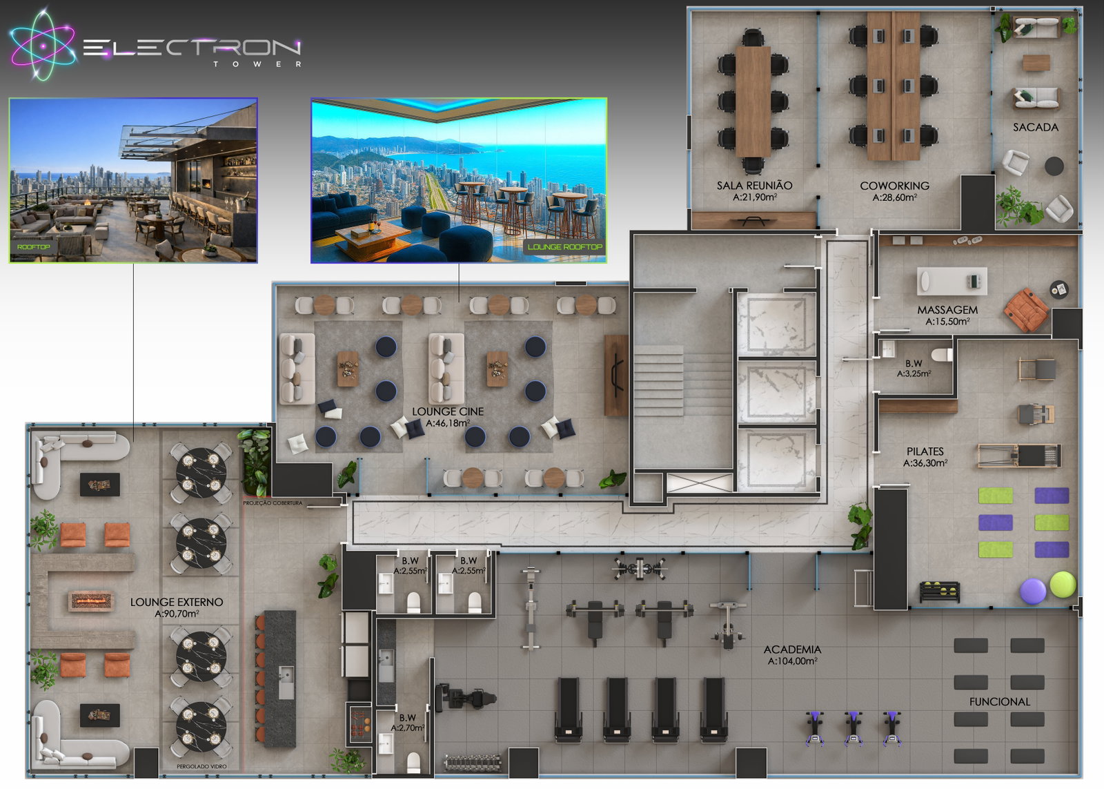 Planta Lazer (2 de 2) do Electron Tower