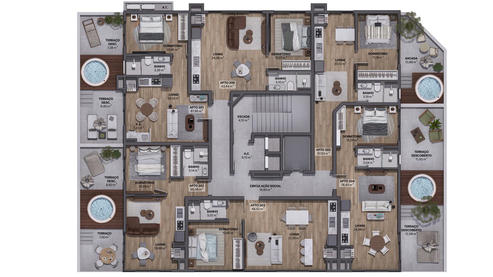 Planta 2 de Bella Maria Flats