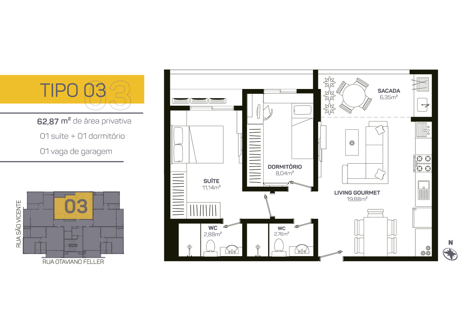 Planta 3 de Line Residence