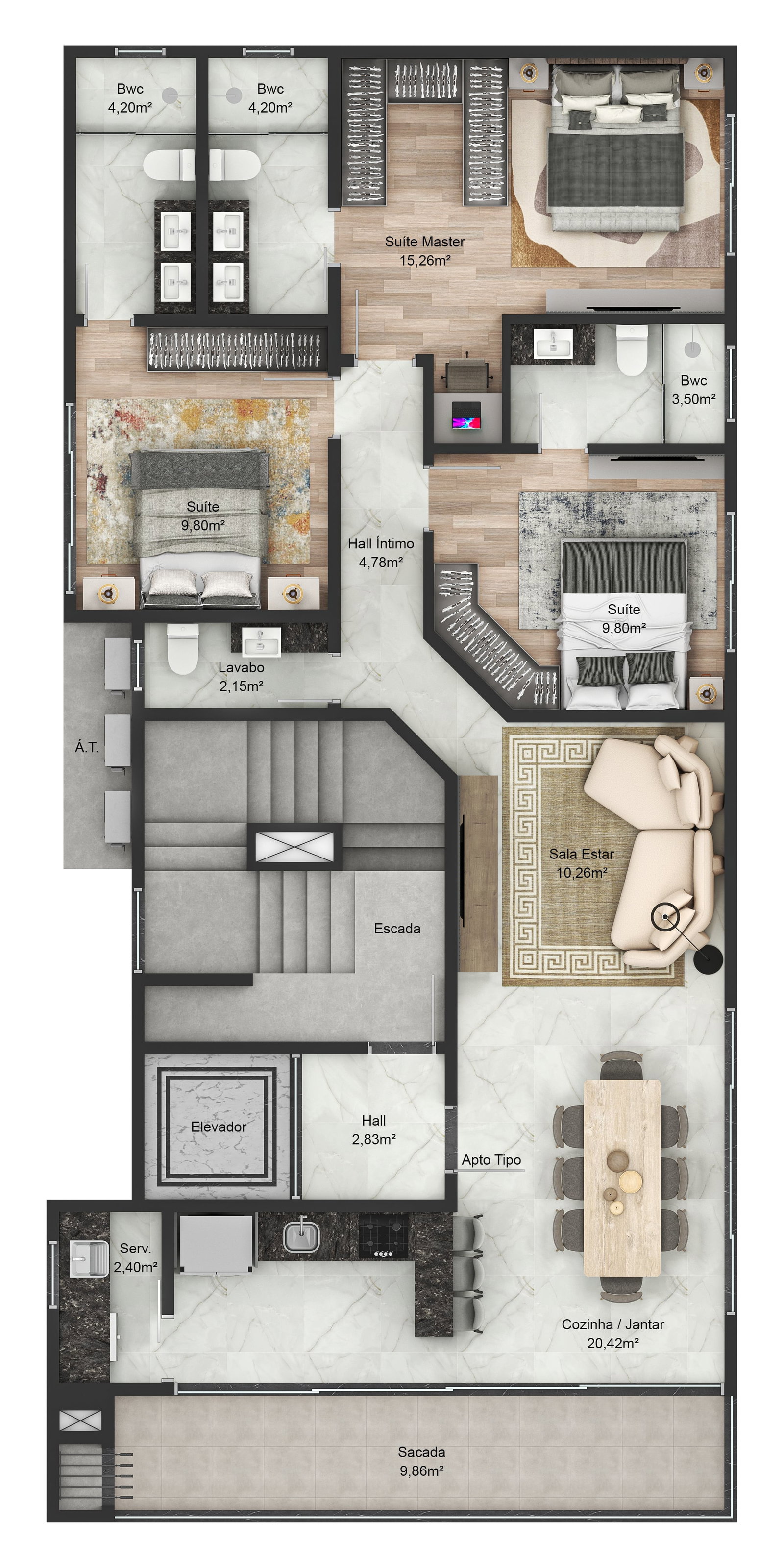 Planta Tipo do InBau Concept