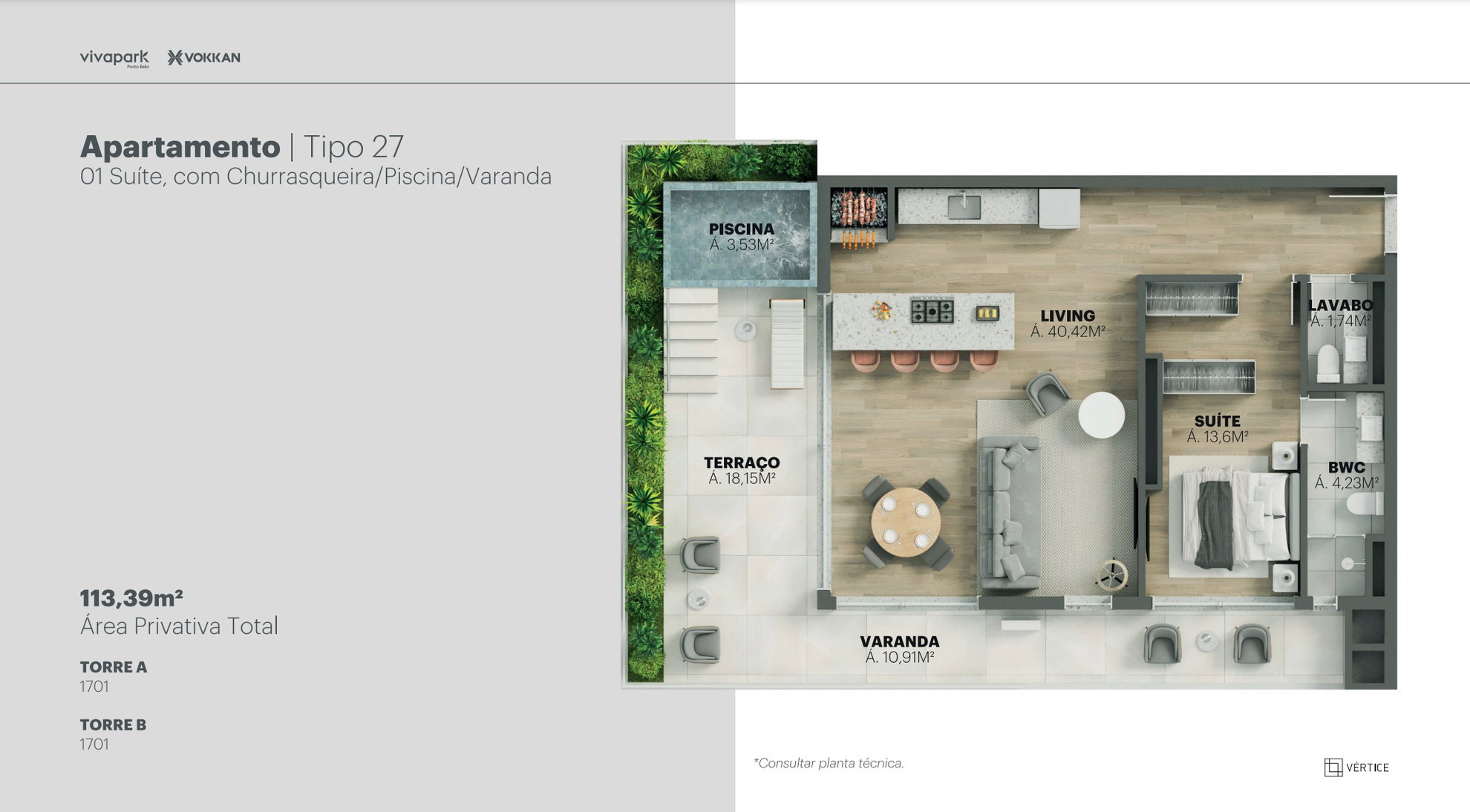 Planta 33 de Edifício Vértice