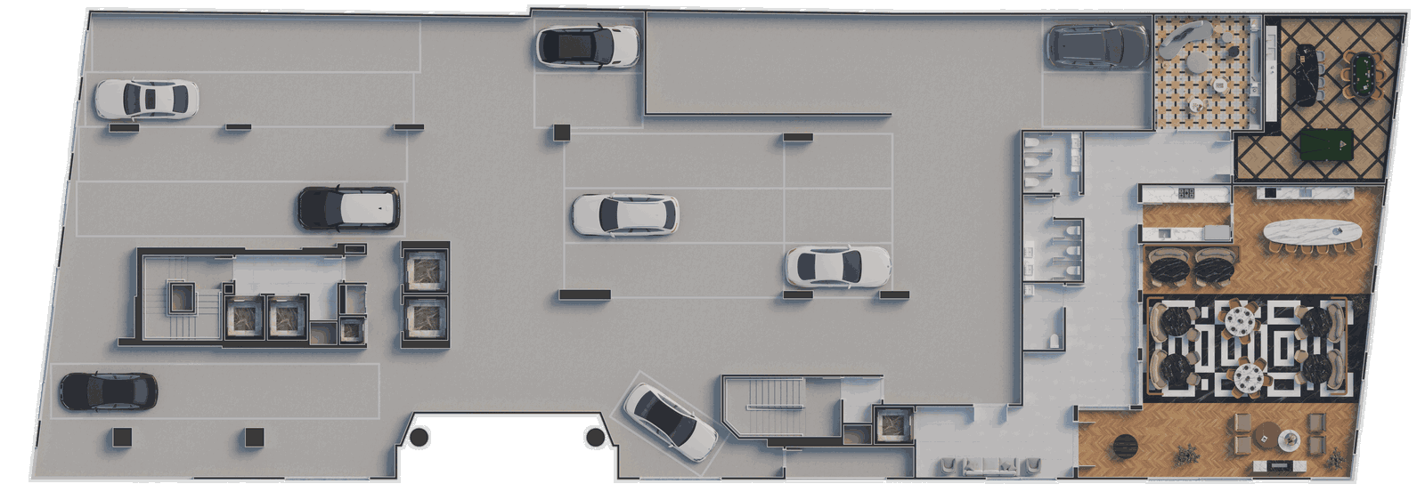 Planta Garagem do Grand Luxury CNA