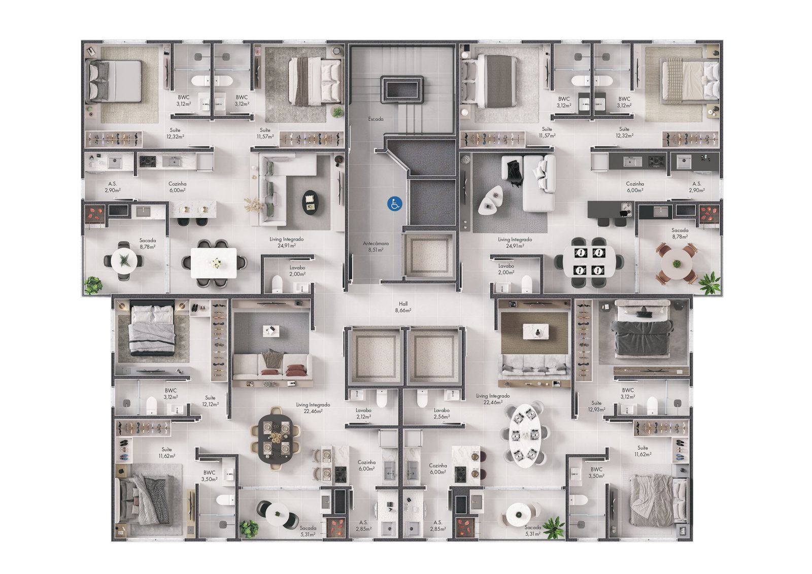 Planta 2 de Aimè Residence