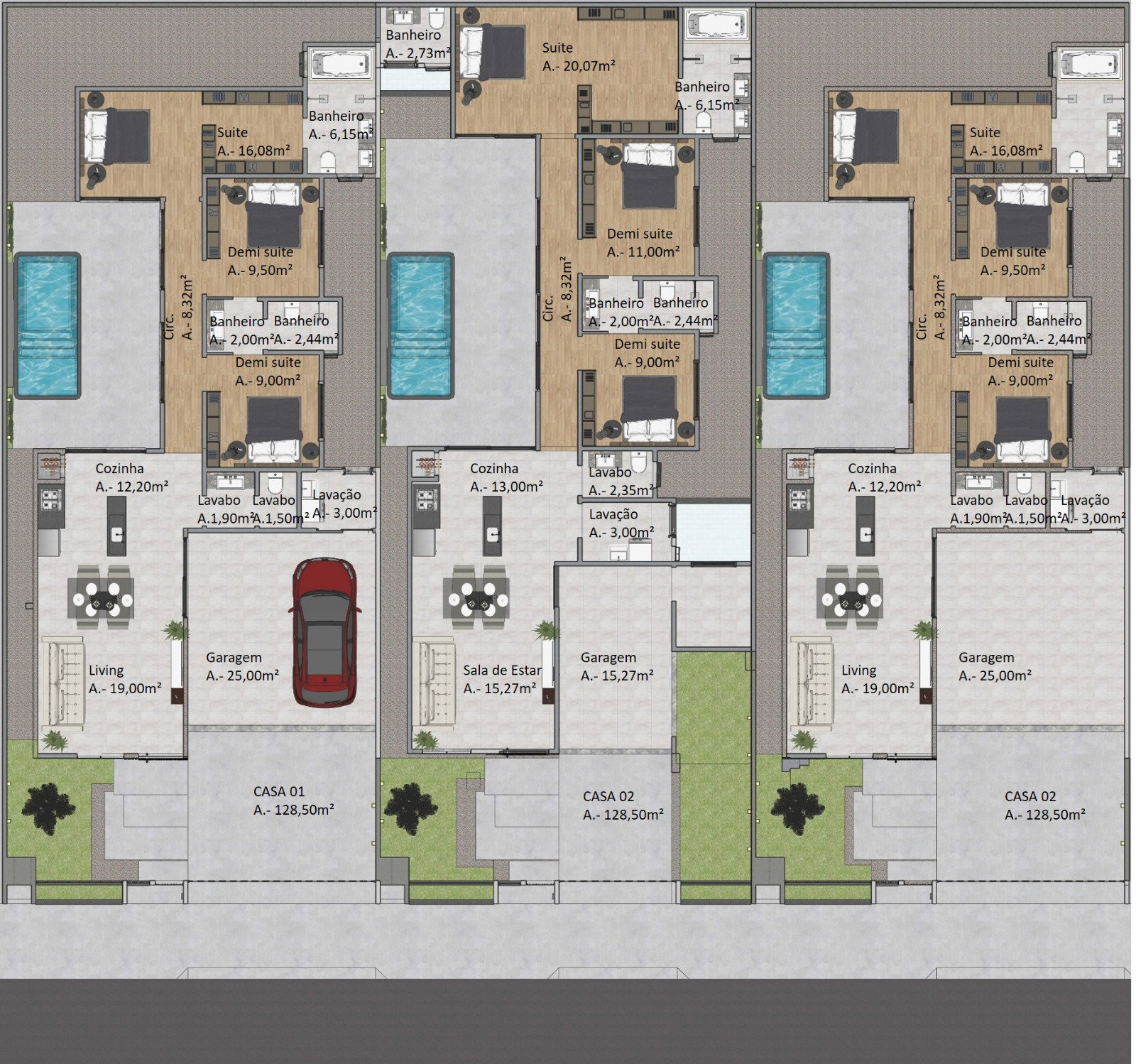 Planta 1 de Residencial Roma