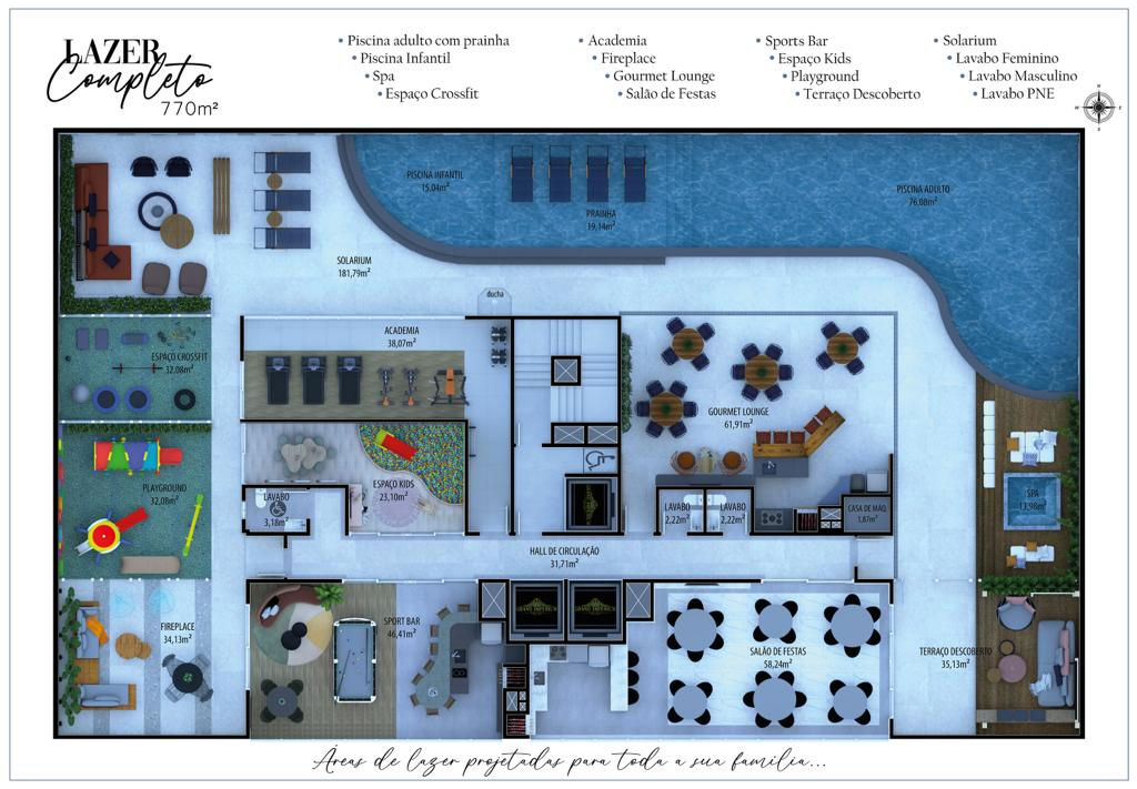 Planta Lazer do Grand Imperium Residence